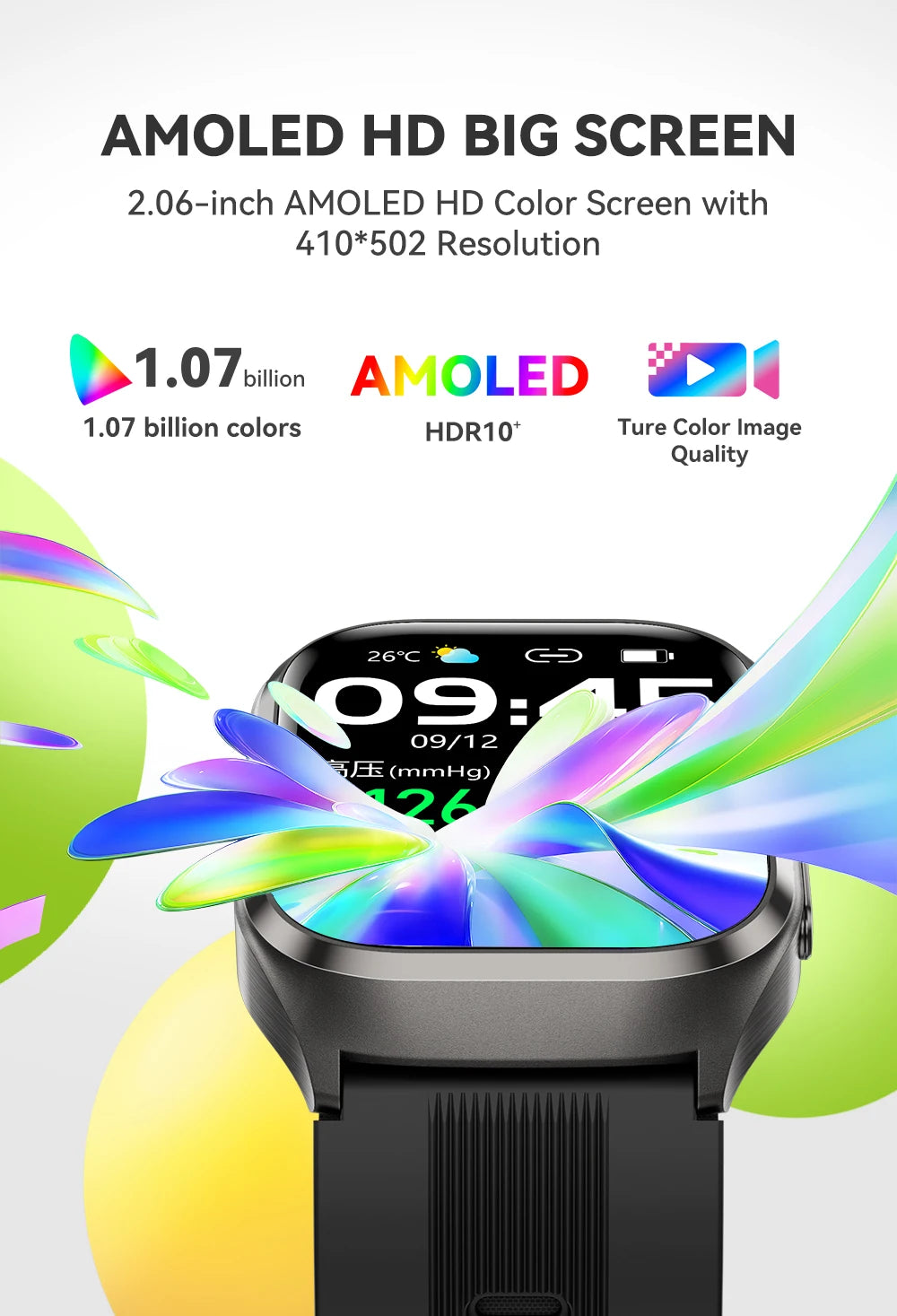 ECG+PPG Airbag Smart Watch