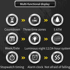 SANDA 6296 Men's Dual Display Sports Watch