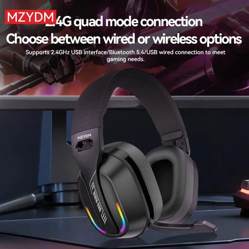Wireless Gaming Headphones 2.4G Foldable Bluetooth PC PS4 PS5