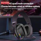 Wireless Gaming Headphones 2.4G Foldable Bluetooth PC PS4 PS5