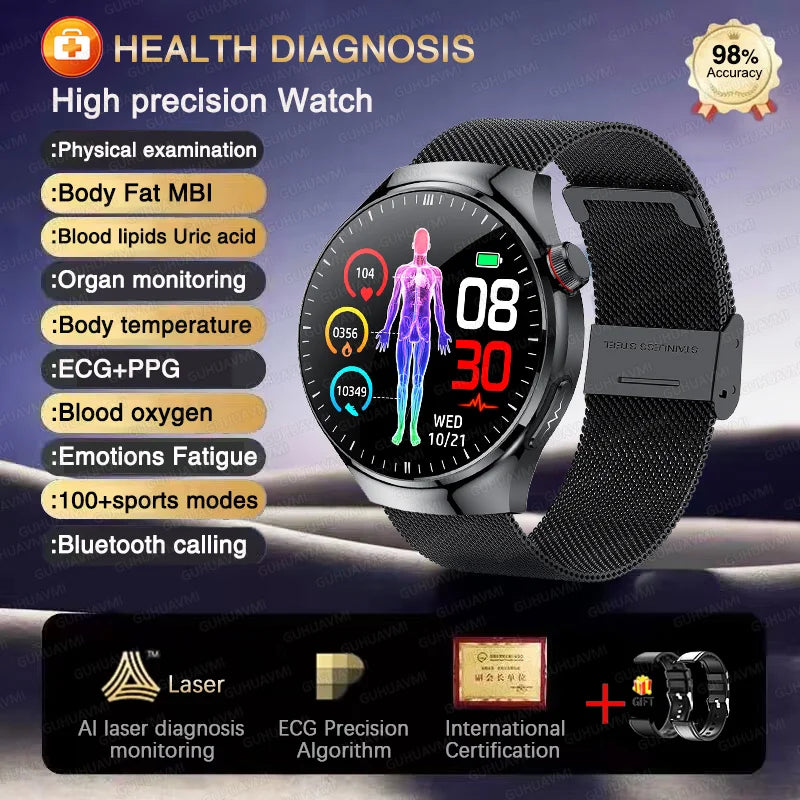 ECG Uric Acid Health Smart Watch