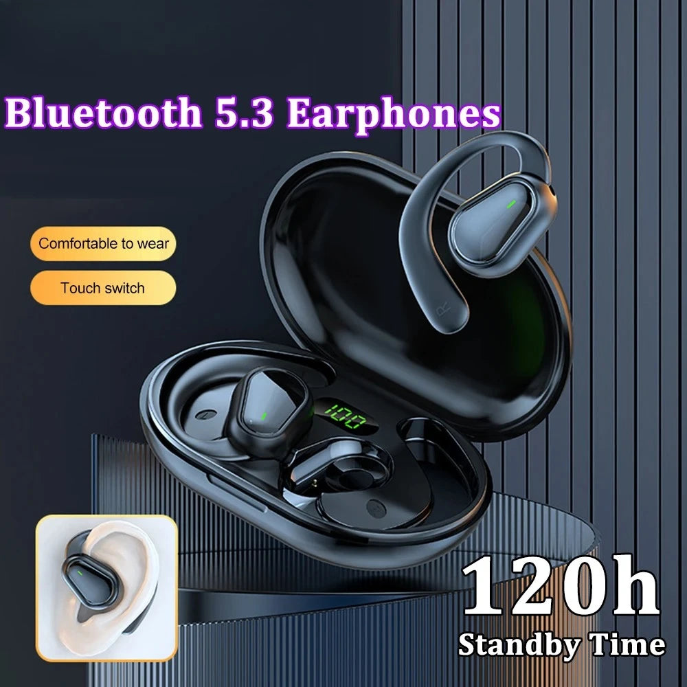 Bluetooth 5.3 Ear Hook Earphones HiFi Stereo Waterproof