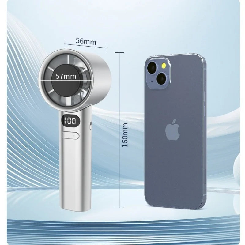 HOMEFISH Portable Handheld Ice Cooling Fan – 400mAh USB