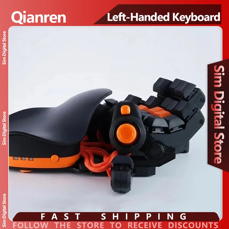 Qianren One-Handed Wired Gaming Keyboard with WASD Joystick