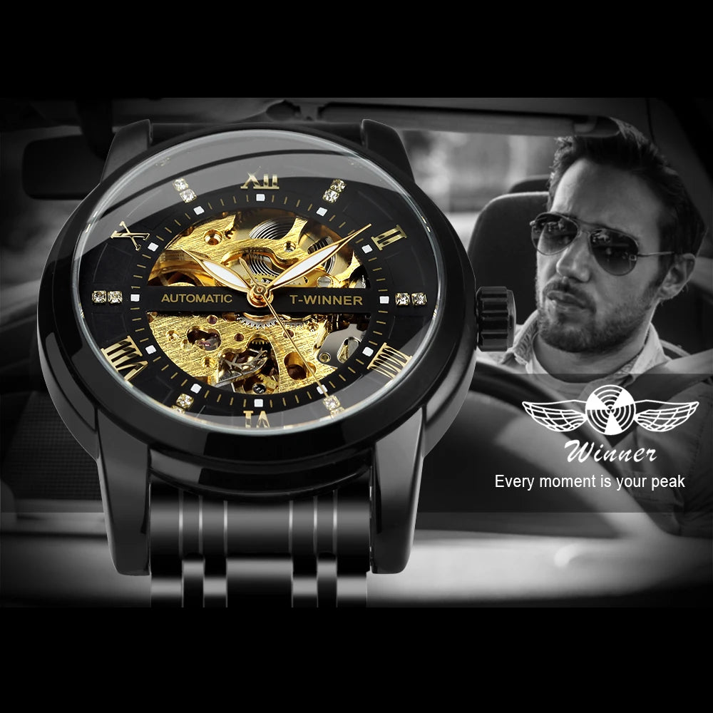 WINNER 528 Men's Skeleton Automatic Watch