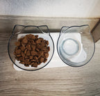 Non-Slip Double Pet Bowl with Stand – Cat & Dog Feeder