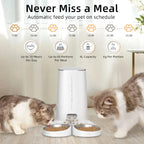 ROJECO WiFi Smart Double Cat Feeder