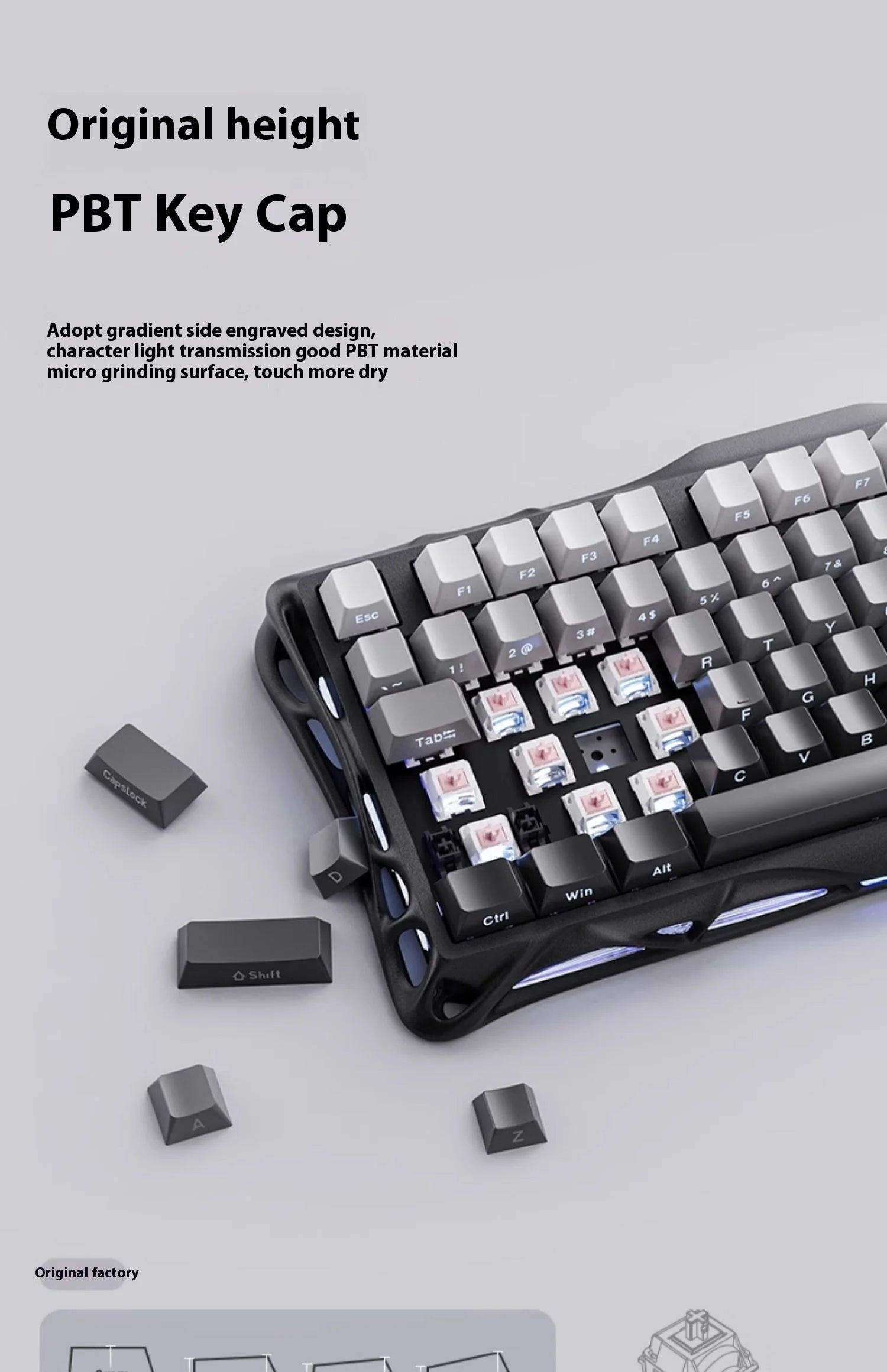 GravaStar K1 75 Tri-Mode Wireless Mechanical Gaming Keyboard