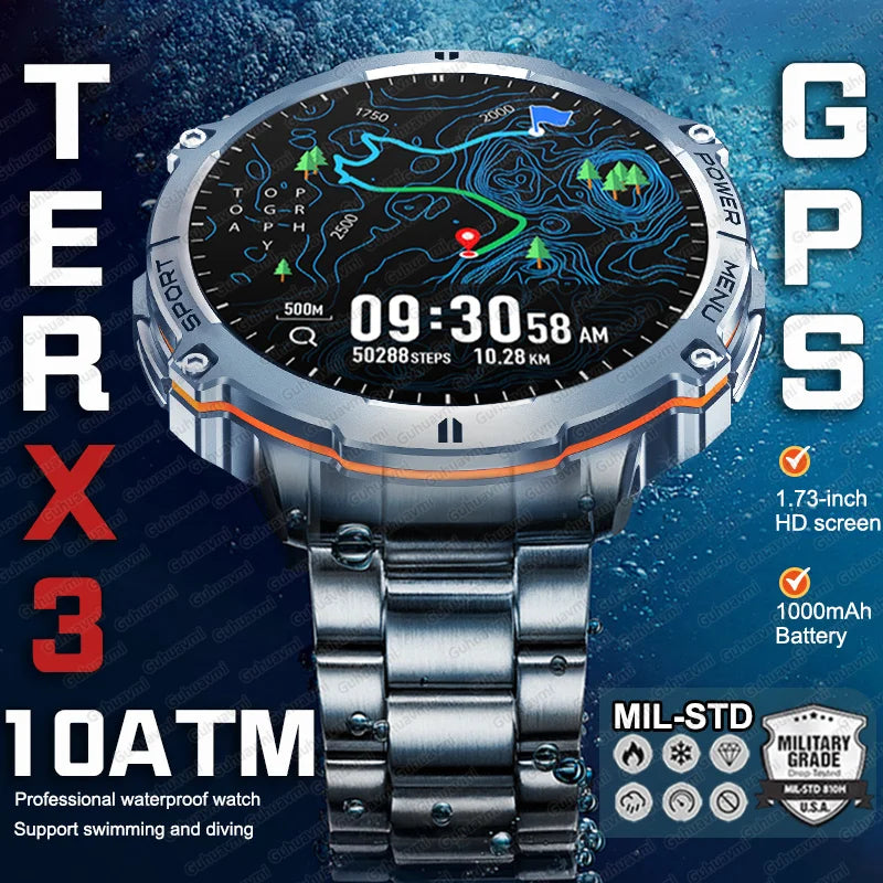 Military GPS Smart Watch – 10ATM