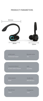 HiFi Bass Ear-Hook Earbuds Noise Cancelling Waterproof