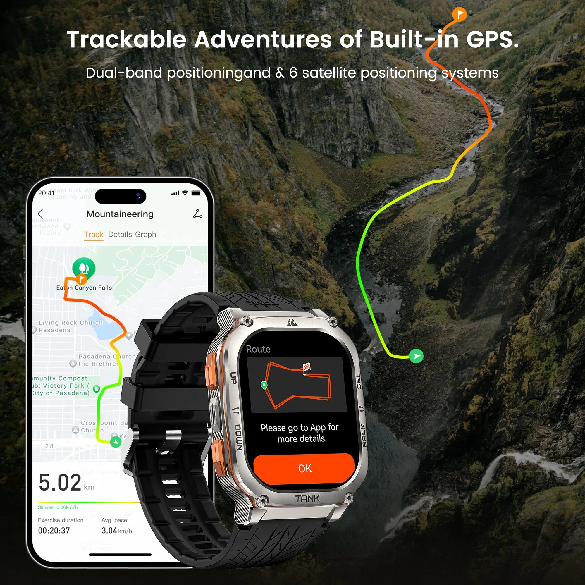 Stainless Steel GPS Smart Watch