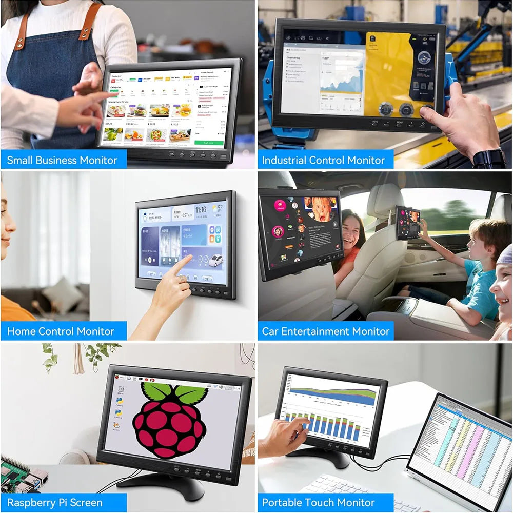 10.1" Touch Gaming Monitor 1366x768 HDMI VGA BNC