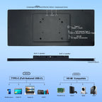 Wisecoco 12.3" IPS Touch Portable Monitor 1920x720