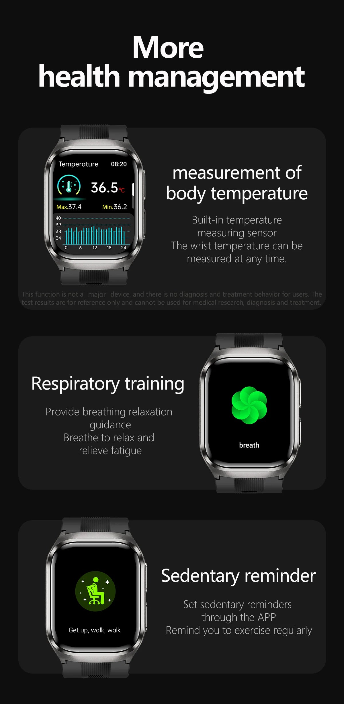 Air Pump Blood Pressure Smart Watch
