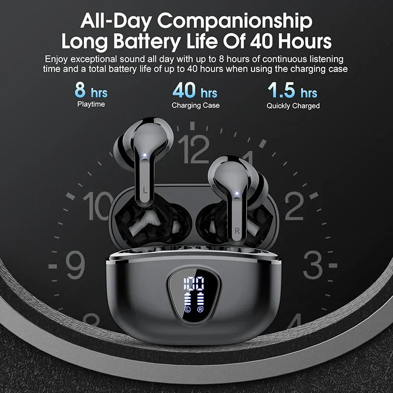 Wireless Earbuds Bluetooth 5.3 ENC Noise Cancelling 48H IP7