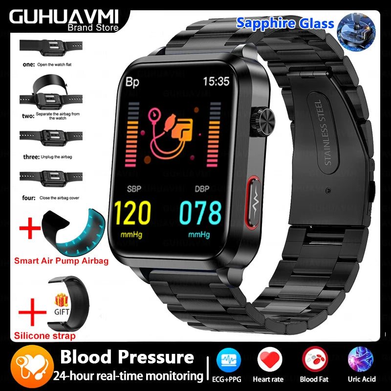 Air Pump Blood Pressure Smart Watch 2026