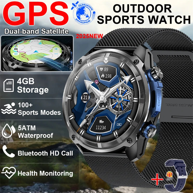 Military GPS Smart Watch – 860mAh