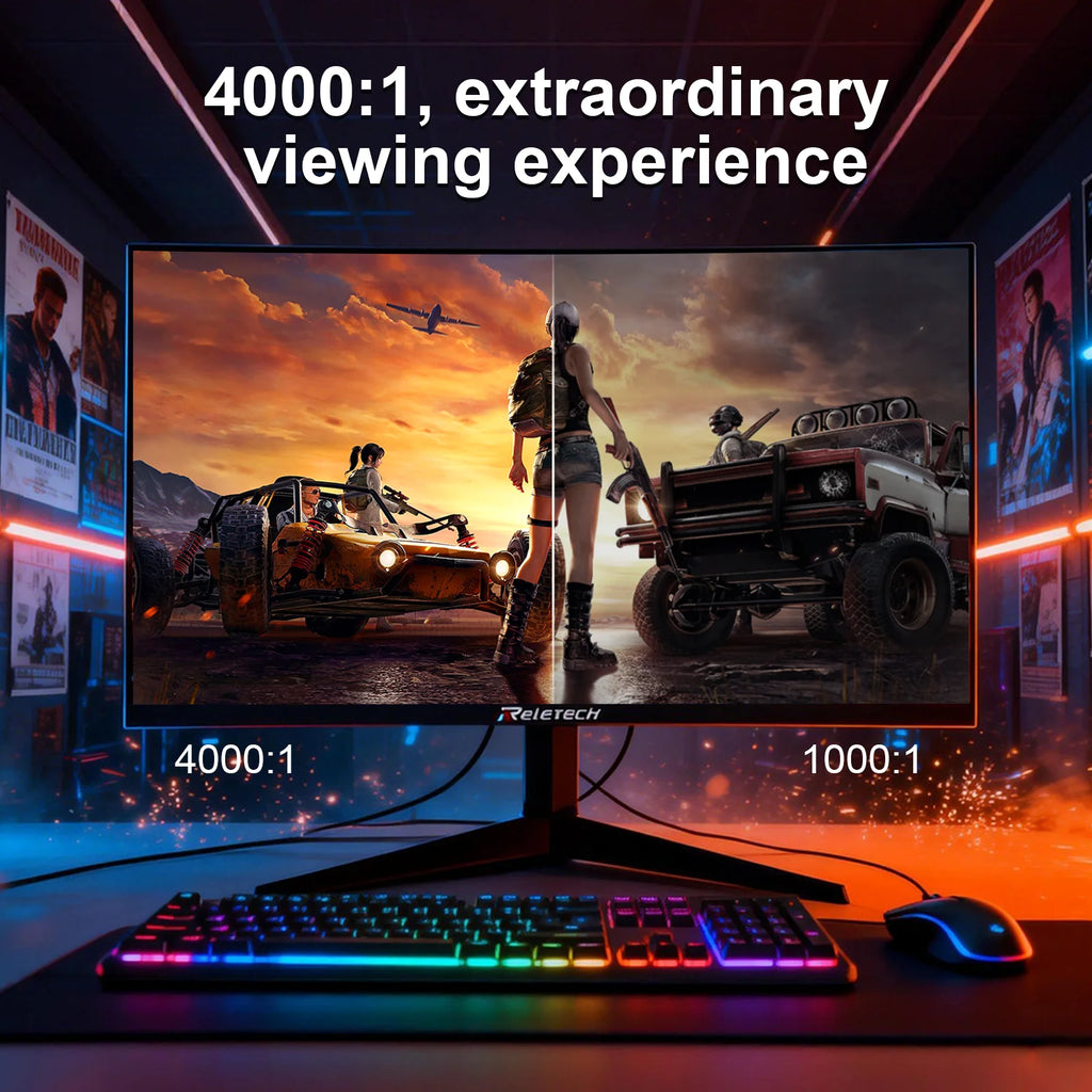 Reletech 23.8" Curved 180Hz FHD VA Gaming Monitor