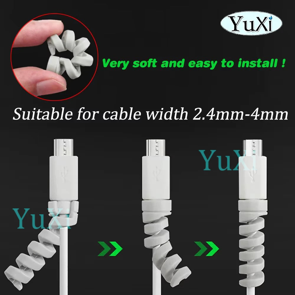 Silicone Spiral Cable Protector Set