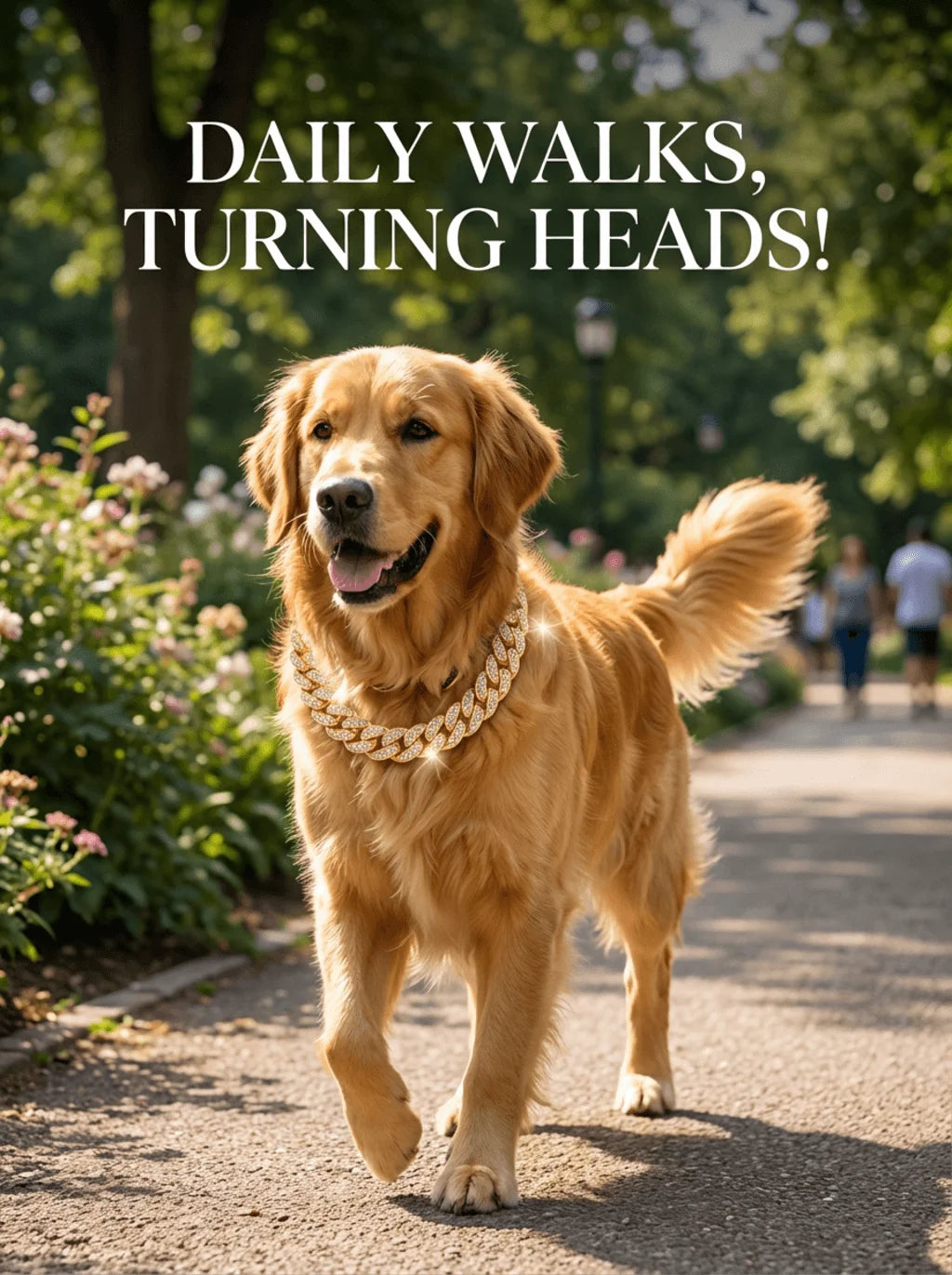 Gold Cuban Chain Dog Collar