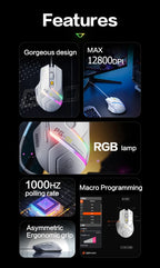 Inphic PG1 RGB Wired Gaming Mouse 12800 DPI 1000Hz