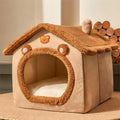 Foldable Washable Pet Cave House – Cat & Small Dog Bed