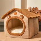 Foldable Washable Pet Cave House – Cat & Small Dog Bed