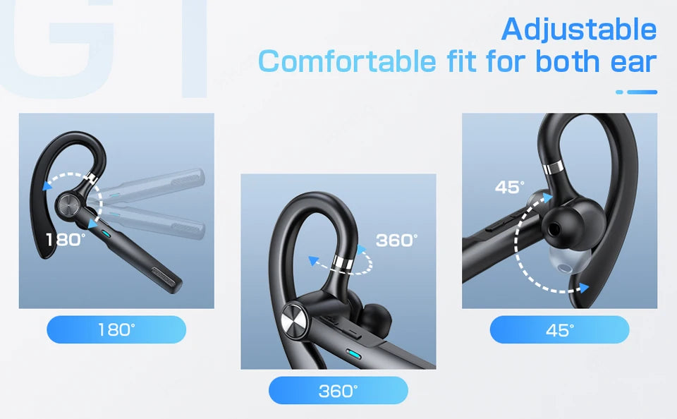 Wireless Bluetooth Headset Noise Cancelling Handsfree Business