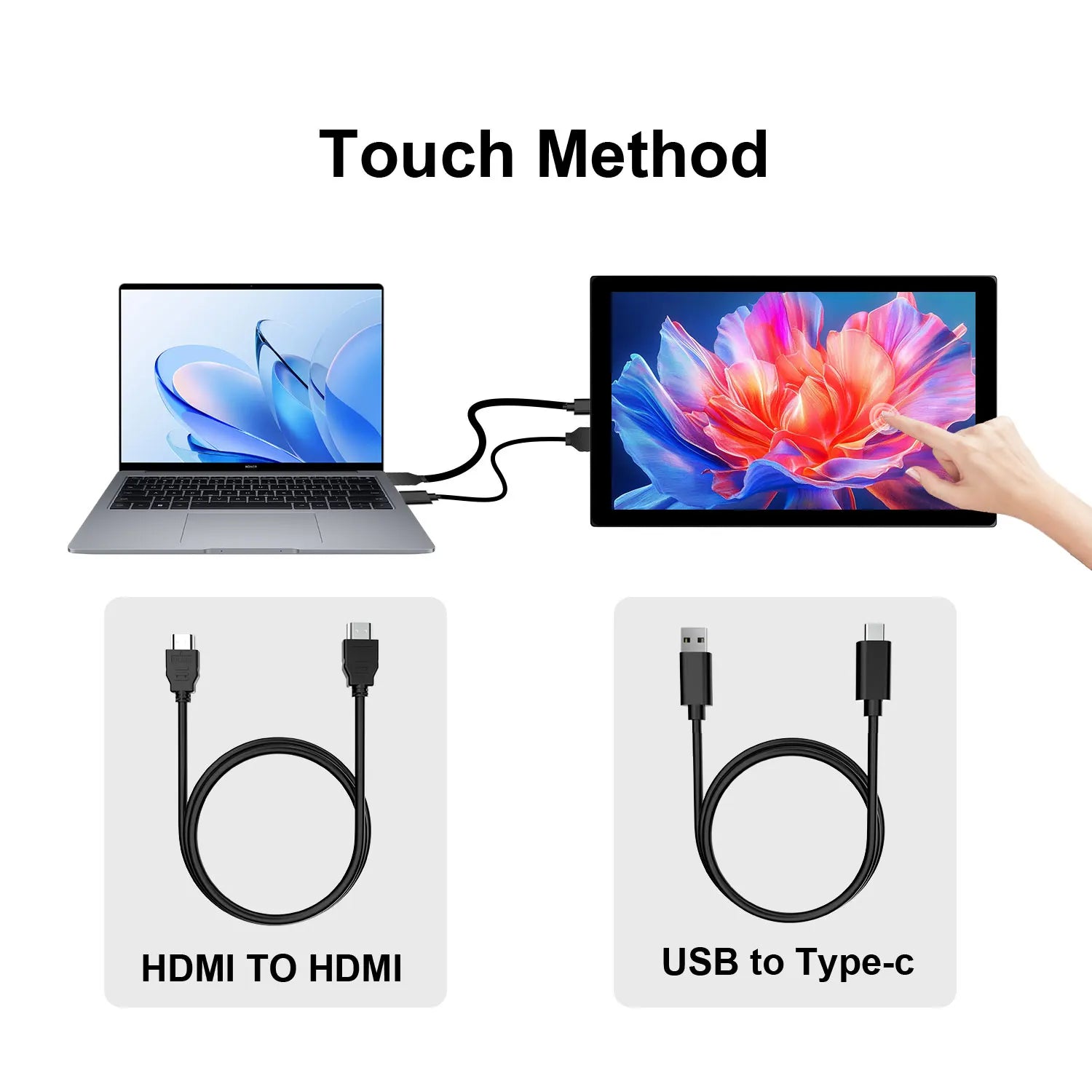 7" USB-C IPS Touch Portable Monitor 1280x800