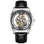 LIGE LG8997 Men's Gold Skeleton Quartz Watch