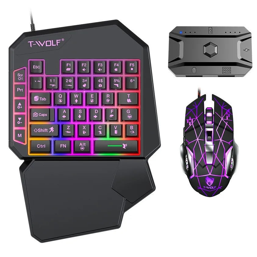 5-in-1 RGB Gaming Keyboard & Mouse Combo with Controller