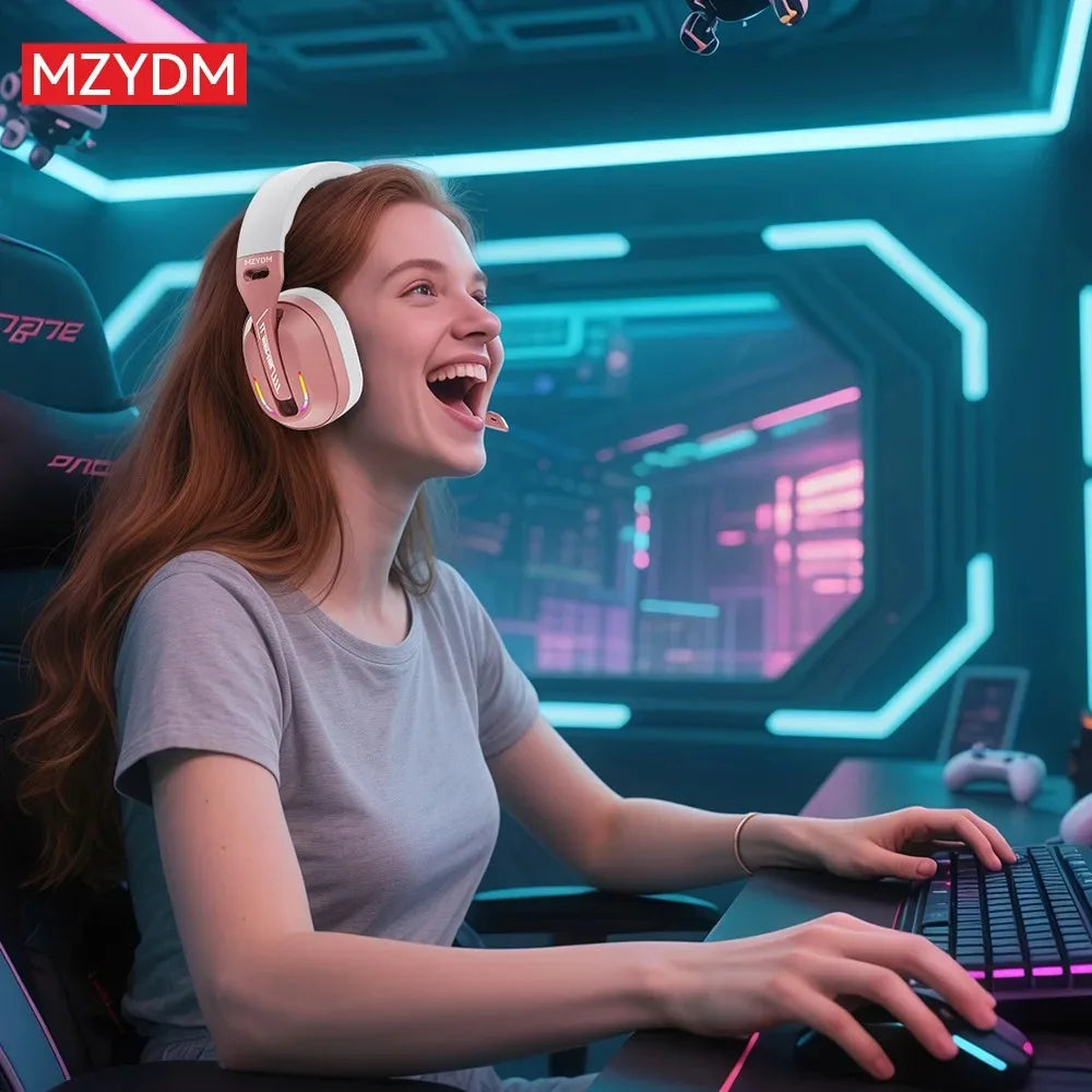 Wireless Gaming Headphones 2.4G Foldable Bluetooth PC PS4 PS5