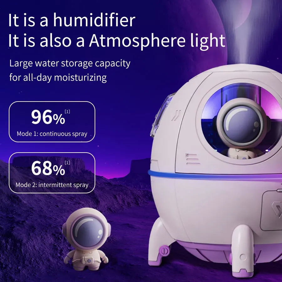 Space Capsule LED Night Light & Humidifier