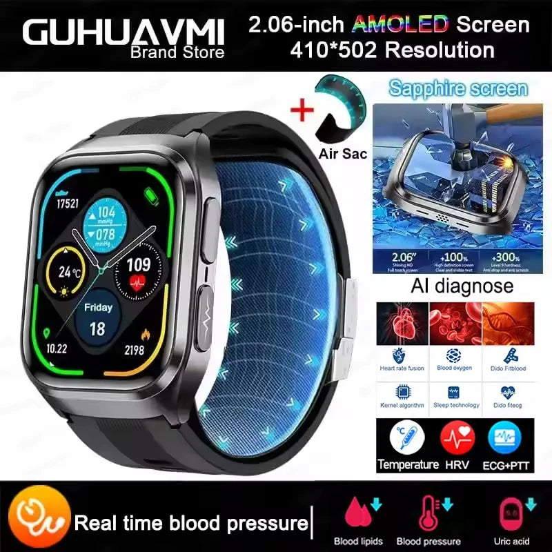 Air Pump Blood Pressure Smart Watch