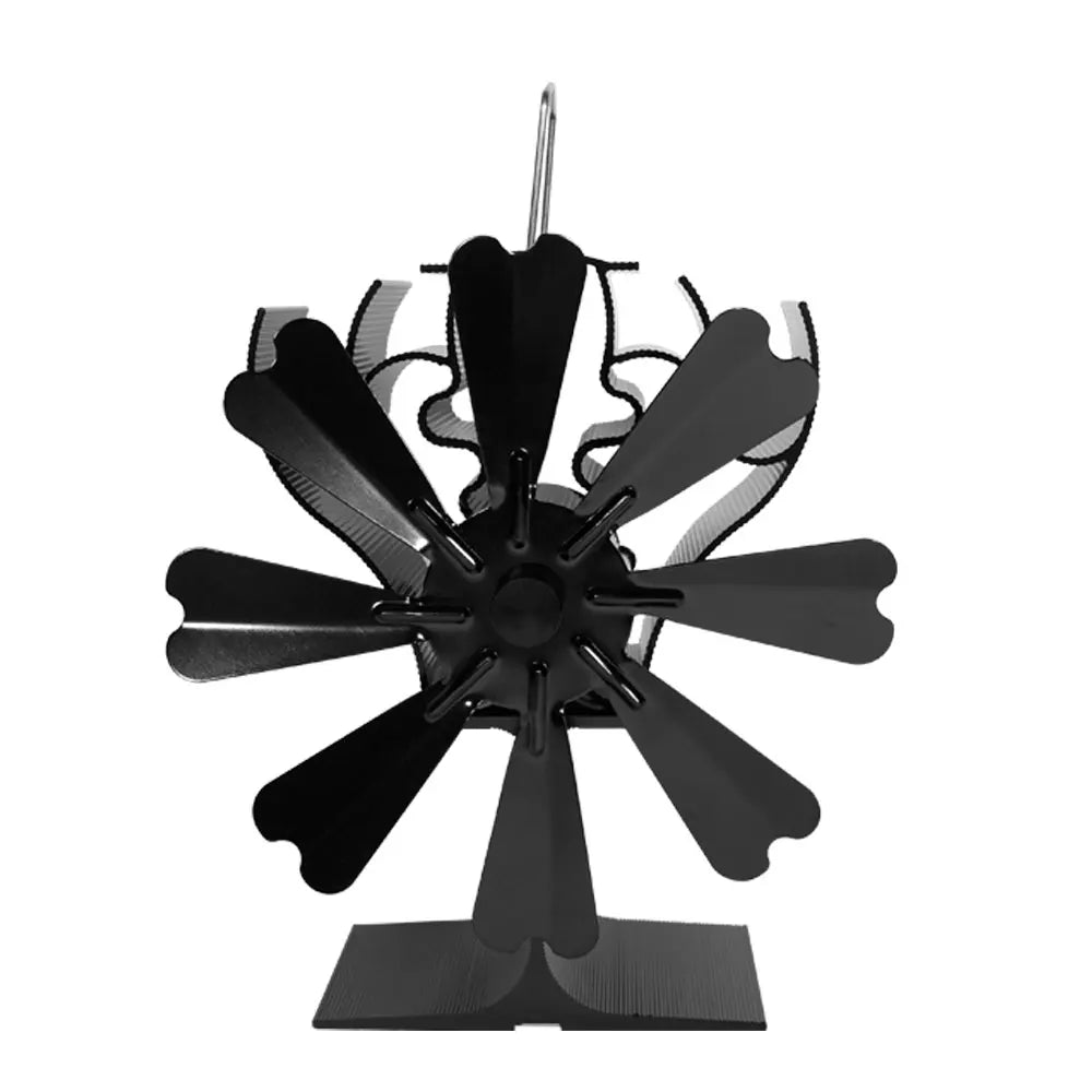 6-Blade Eco Fireplace Fan – Heat-Powered Stove Fan
