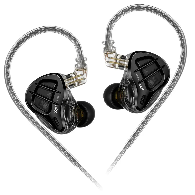 KZ ZAR 8-Driver Audiophile Earphones 1 Dynamic+7BA HiFi Soundstage Gaming/Monitor Headphones