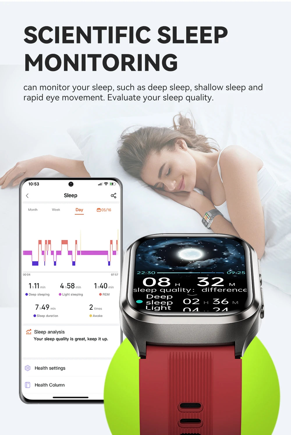 ECG+PPG Airbag Smart Watch