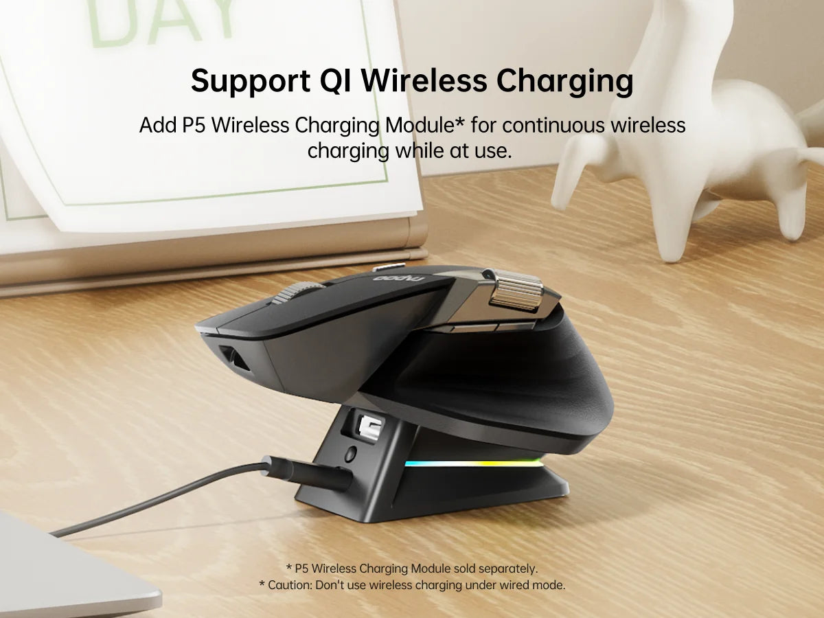 Rapoo MT720PRO Wireless Mouse 12000 DPI NearLink Bluetooth