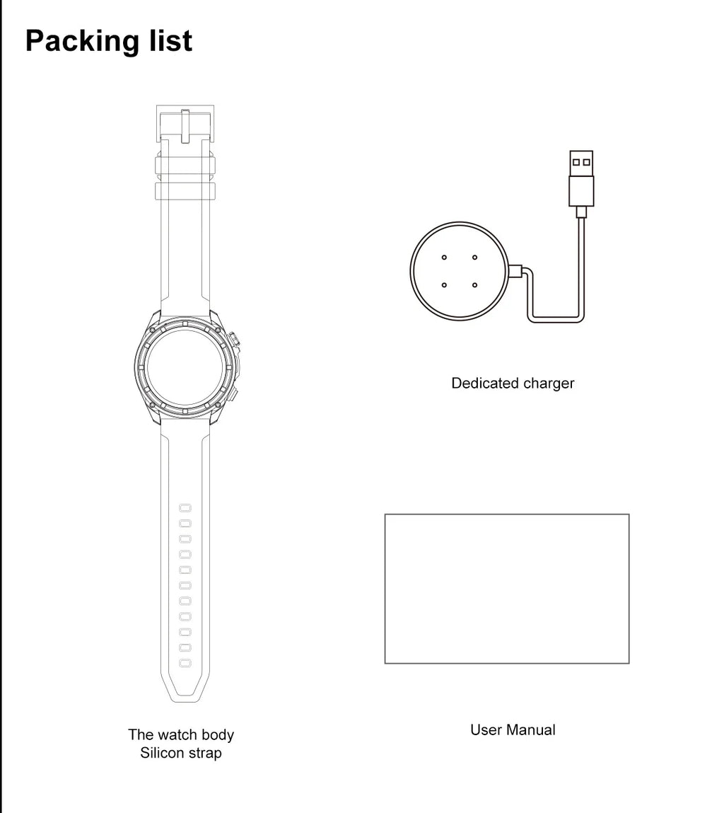 GPS Offline Map Smart Watch – 1000mAh