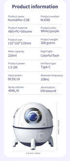 Space Capsule LED Night Light & Humidifier