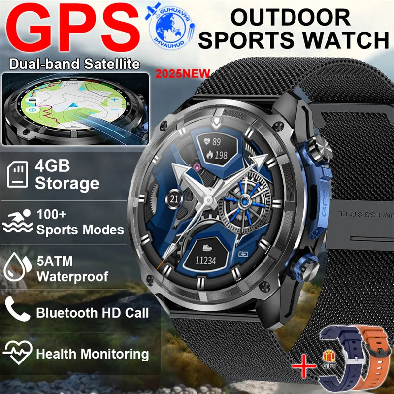 Military GPS Smart Watch – 860mAh