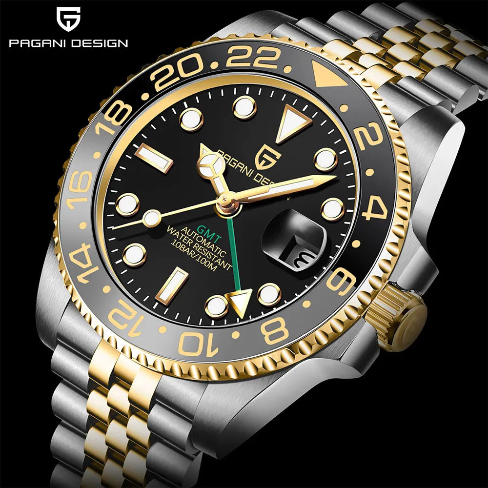 PAGANI DESIGN PD-1662 Men's GMT Automatic Watch