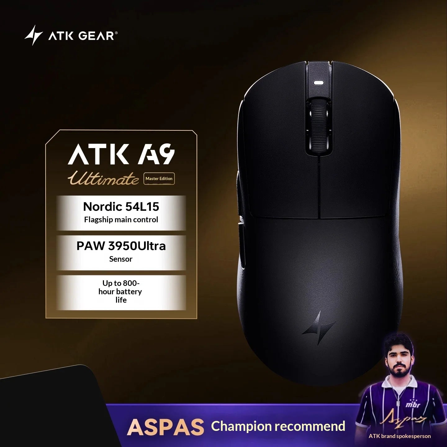ATK DragonFly A9 Air Wireless Gaming Mouse 42000 DPI 8KHz