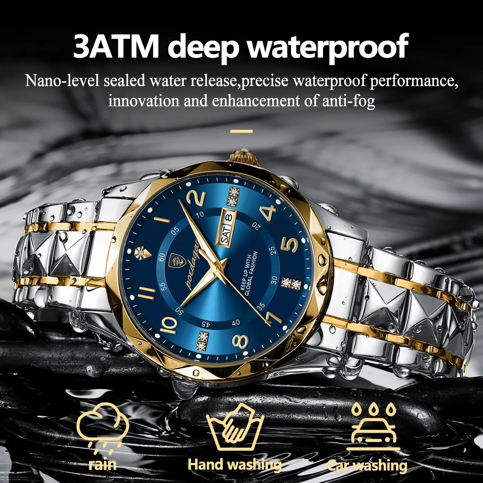 POEDAGAR 858 Men's Business Quartz Watch