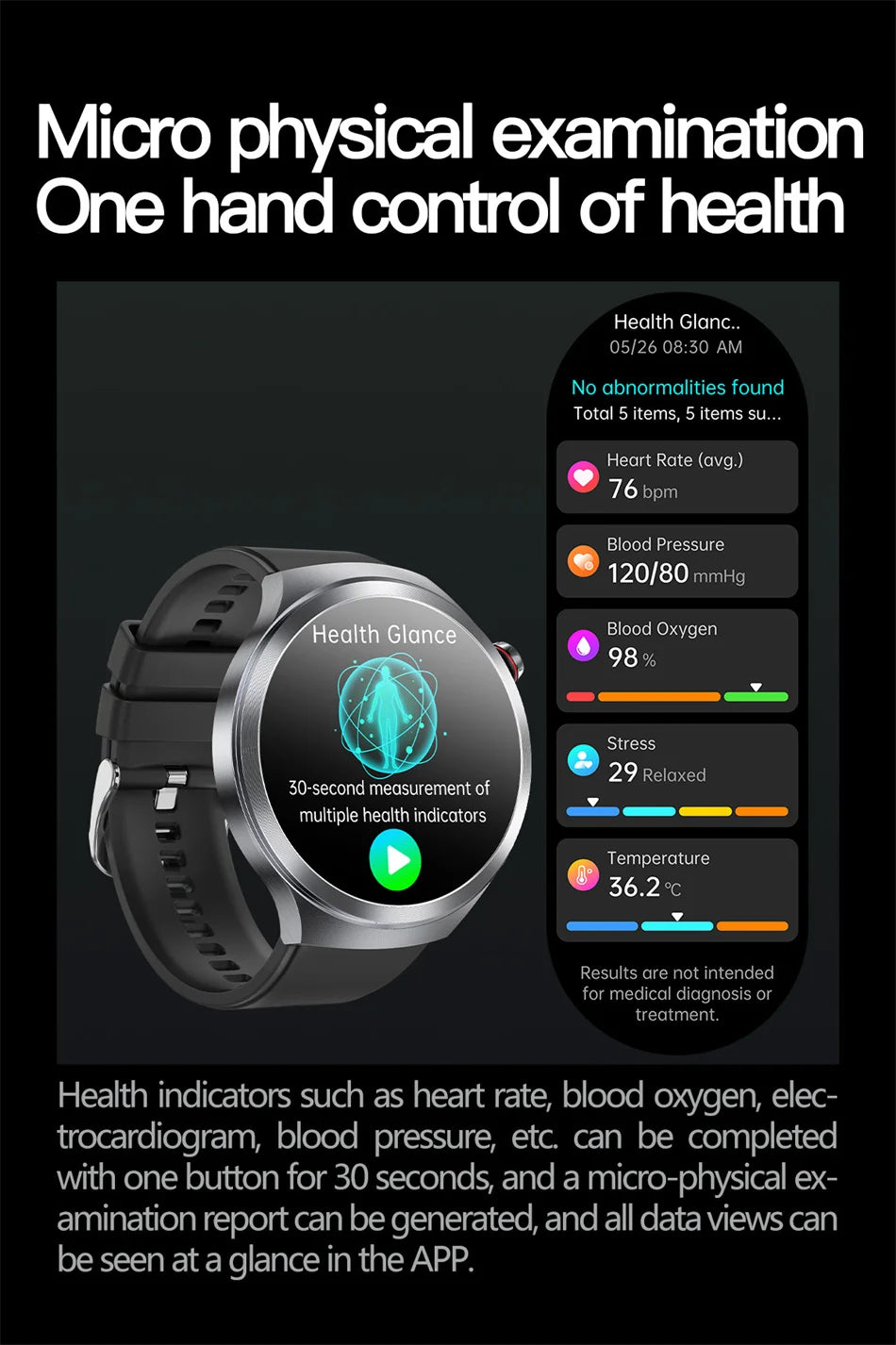 ECG+PPG Blood Lipid Smart Watch
