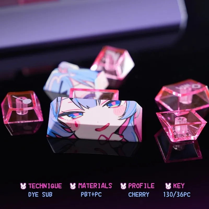 Rabbit Hole Anime PBT Keycaps