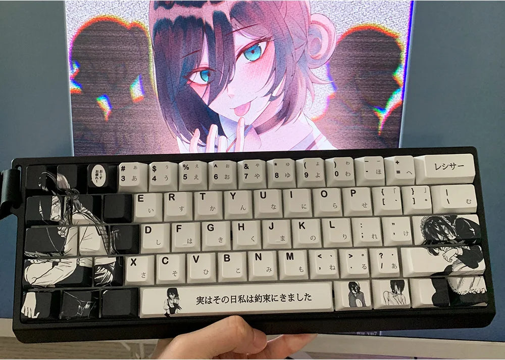 Chainsaw Man Anime PBT Keycaps for Mechanical Keyboard
