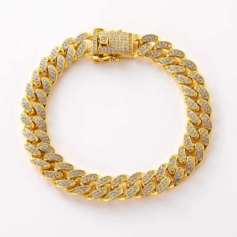 Gold Cuban Chain Dog Collar