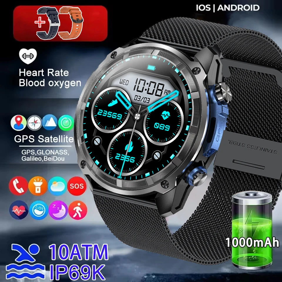GPS Offline Map Smart Watch – 1000mAh