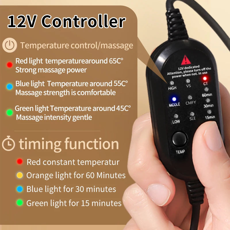 Electric Heated Facial Mask – Red Light Massager for Muscle Relaxation